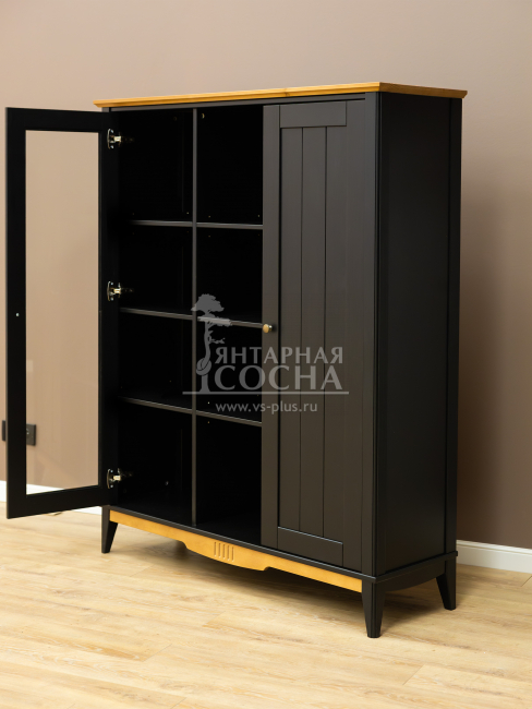 Шкаф для посуды 101 Пенни блэк/антик 24 Шкаф для посуды 101 Пенни блэк/антик 24