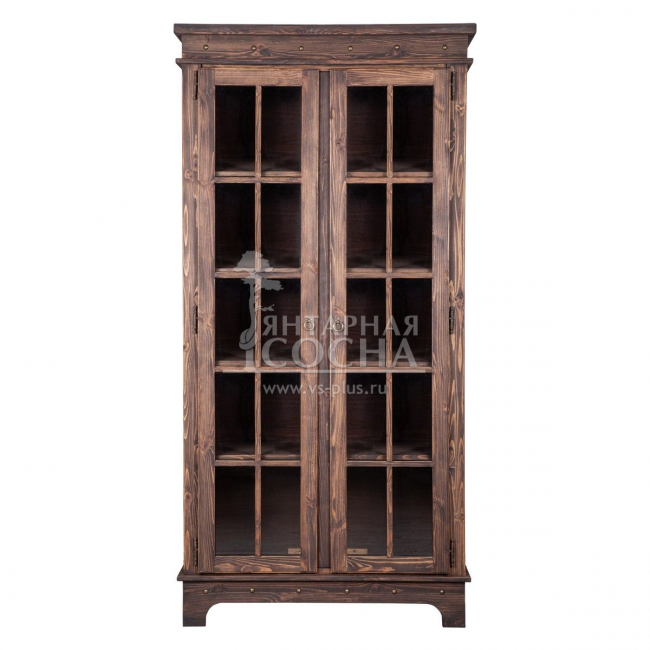 ШКАФ-ВИТРИНА ИЗ СОСНЫ ШАЛЕ 2 (ОРЕХ) ШКАФ-ВИТРИНА ИЗ СОСНЫ ШАЛЕ 2 (ОРЕХ)