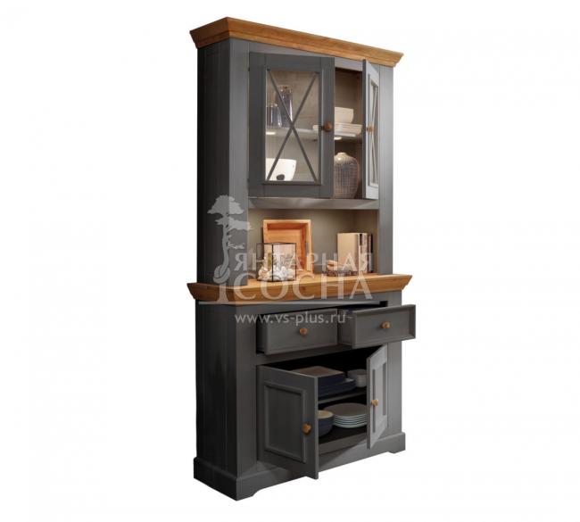 Надстройка комода (буфет малый) 2 двери Форест Графит Надстройка комода (буфет малый) 2 двери Форест Графит