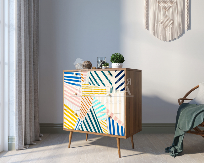 Комод "Berber" три ящика 42 принт арт BB40/Print_42 Комод "Berber" три ящика 42 принт арт BB40/Print_42