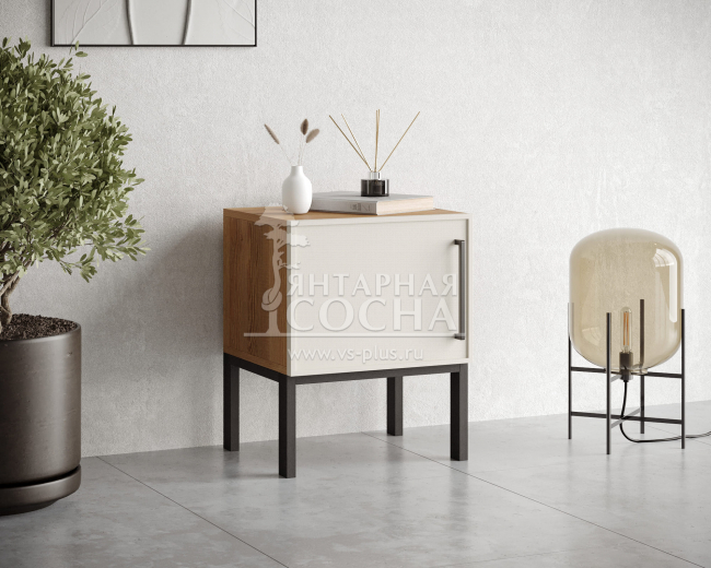 Тумбочка с дверкой "Nicole" NLN08 Белый Тумбочка с дверкой "Nicole" NLN08 Белый