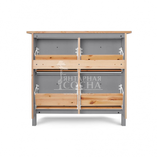 Тумба для обуви КЫМОР 106 Серая Тумба для обуви КЫМОР 106 Серая