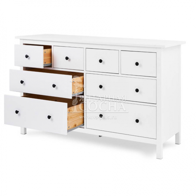 Комод широкий КЫМОР 8 ящиков Белый Комод широкий КЫМОР 8 ящиков Белый