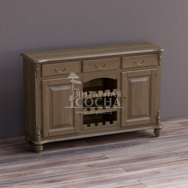 Тумба Скандия 2 дв 3 ящ с бутылочницей Тумба Скандия 2 дв 3 ящ с бутылочницей