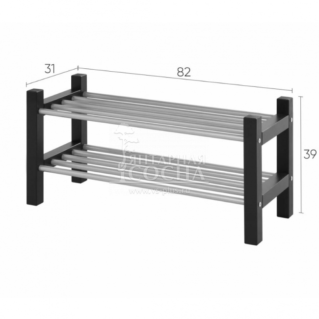 Полка для обуви МИЧА Черная Полка для обуви МИЧА Черная