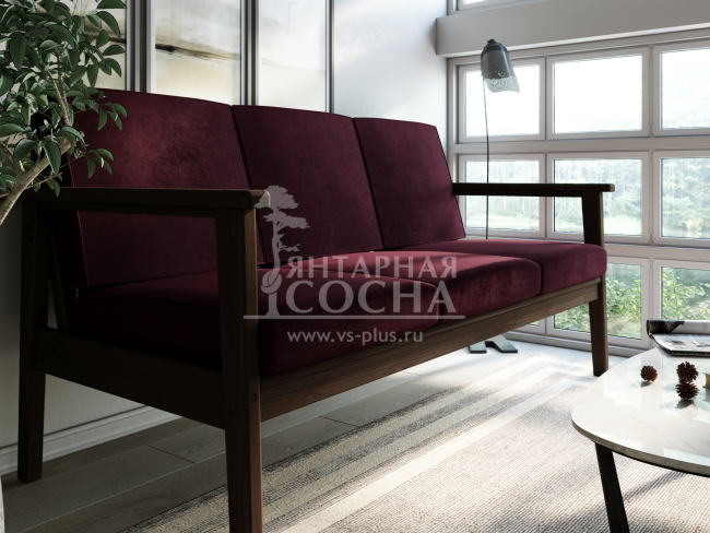 Диван Лориан Б Velvet Орех Berry Диван Лориан Б Velvet Орех Berry