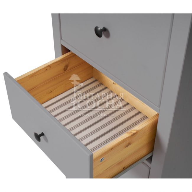 Комод узкий КЫМОР 5 ящиков Серый/Светло-коричневый Комод узкий КЫМОР 5 ящиков Серый/Светло-коричневый