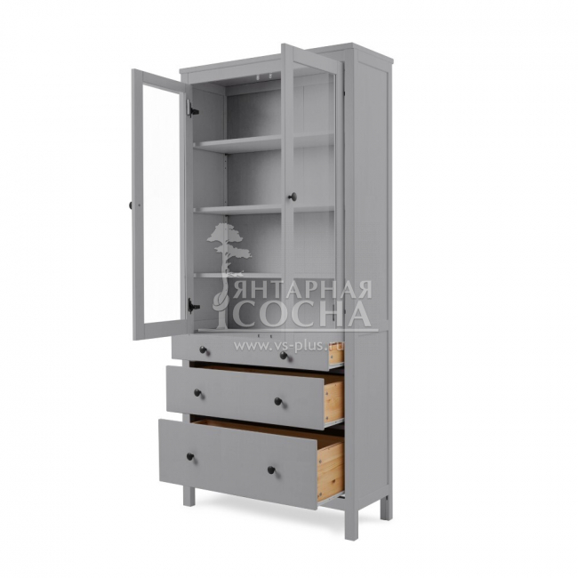 Шкаф для книг КЫМОР 3 ящика 90 Серый Шкаф для книг КЫМОР 3 ящика 90 Серый