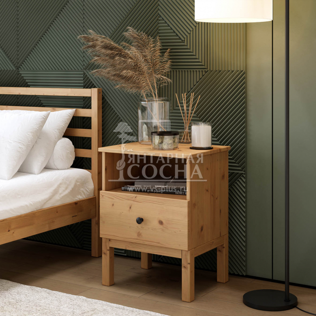 Тумба прикроватная ТИРАНА Светло-коричневая Тумба прикроватная ТИРАНА Светло-коричневая