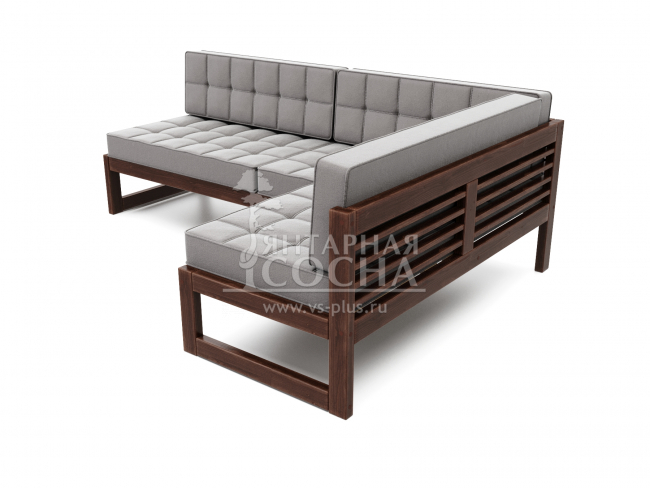 Диван Сега Угловой Velvet Орех Grey Диван Сега Угловой Velvet Орех Grey