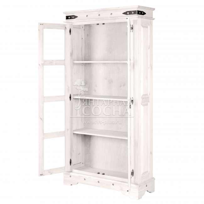 Шкаф Викинг 03 из массива сосны (белый воск) Шкаф Викинг 03 из массива сосны (белый воск)