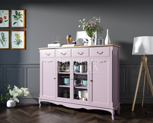 Комод-витрина Leontina Lavanda арт ST9363L Комод-витрина Leontina Lavanda арт ST9363L