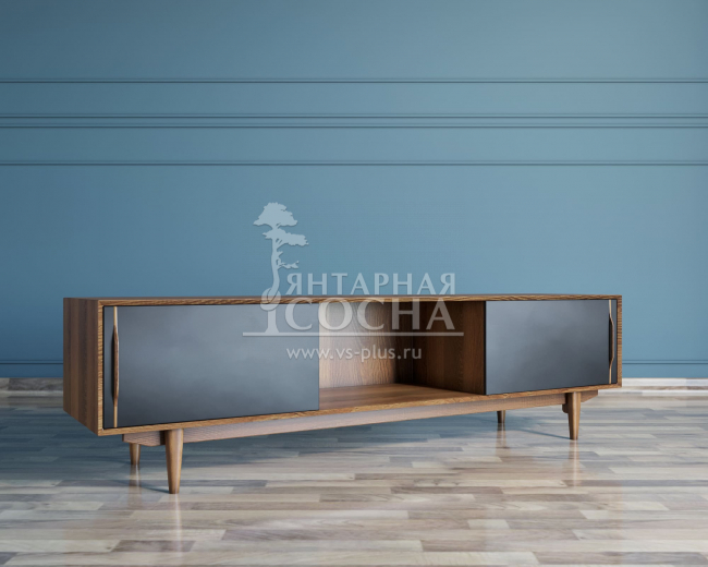 Консоль под TV в Скандинавском стиле "Bruni Black" арт BR-22Black Консоль под TV в Скандинавском стиле "Bruni Black" арт BR-22Black