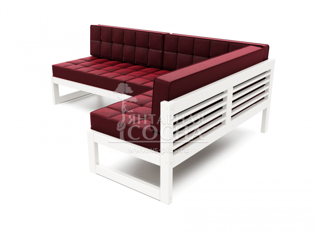 Диван Сега Угловой Velvet Белая эмаль Vinous Диван Сега Угловой Velvet Белая эмаль Vinous