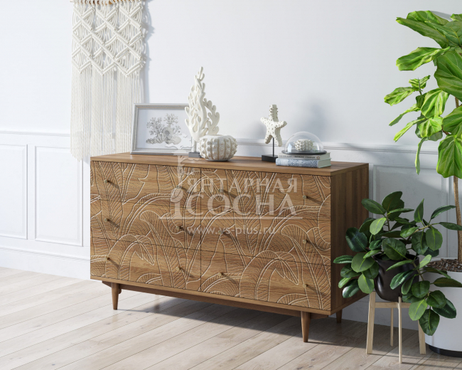 Комод "Boho" 6 ящиков джангл арт BH08 Комод "Boho" 6 ящиков джангл арт BH08