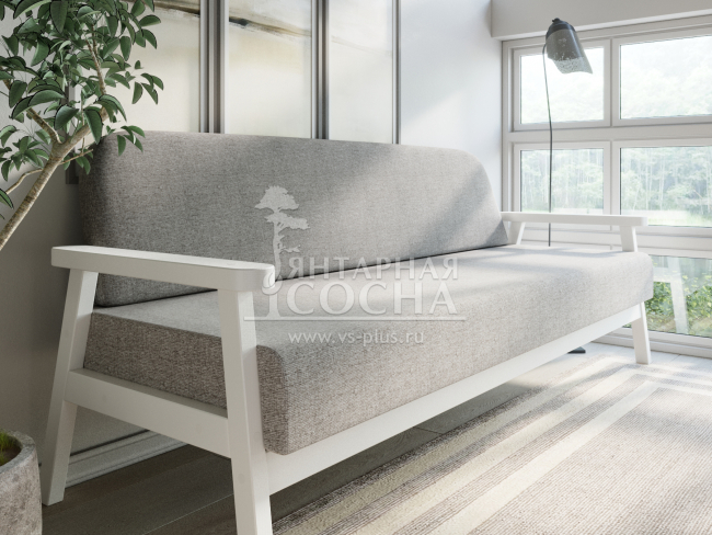 Диван Флори Б Textile Белая Эмаль Grey Диван Флори Б Textile Белая Эмаль Grey