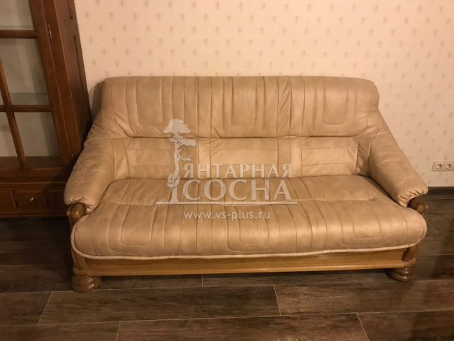 Диван-кровать 3-х местный Цезарь Дуб (нат.кожа) Диван-кровать 3-х местный Цезарь Дуб (нат.кожа)