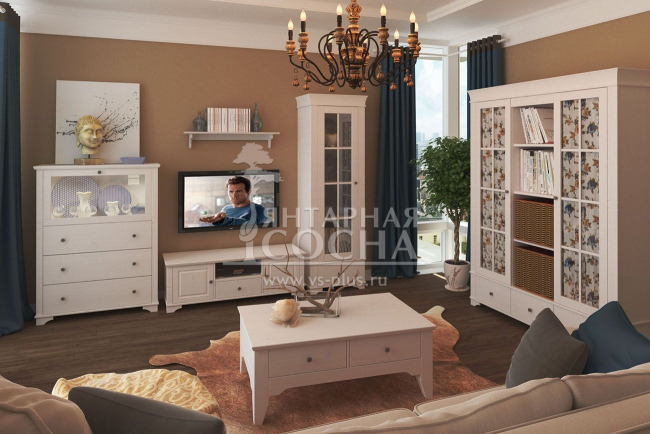 Шкаф 3х дверный Бейли (стеклянные двери,полки) Шкаф 3х дверный Бейли (стеклянные двери,полки)