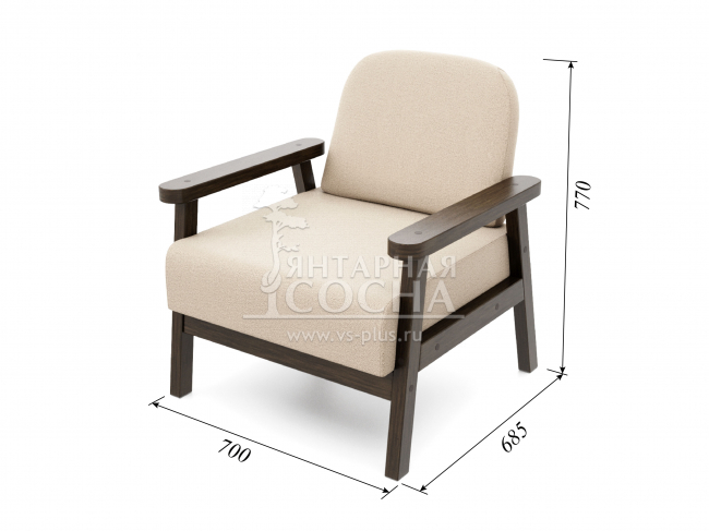 Кресло Флори Velvet Венге Beige Кресло Флори Velvet Венге Beige