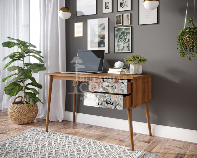 Стол рабочий "Berber" принт 50 с одной тумбой арт BB20/Print_50 Стол рабочий "Berber" принт 50 с одной тумбой арт BB20/Print_50