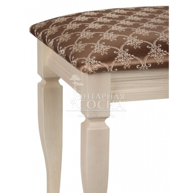 Банкетка "Классик" 350х490 дуб бежевый/коричневая патина/жаккард кремовый Банкетка "Классик" 350х490 дуб бежевый/коричневая патина/жаккард кремовый