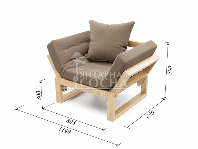 Кресло Амбер Velvet Сосна Beige Кресло Амбер Velvet Сосна Beige