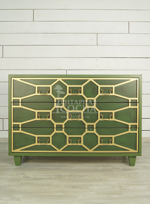 Зеленый комод "Emerald" 3 ящика арт DSC347ETG Зеленый комод "Emerald" 3 ящика арт DSC347ETG