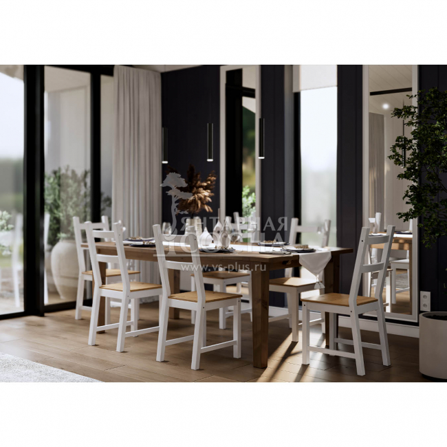 Стул УДОРА Белый/Светло-коричневый Стул УДОРА Белый/Светло-коричневый