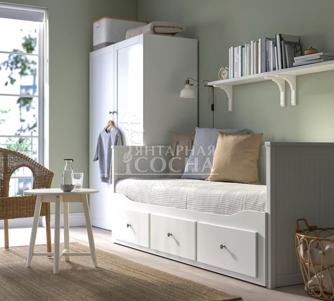 Кровать-тахта с 3-мя спинками Кантри с ящиками Кровать-тахта с 3-мя спинками Кантри с ящиками