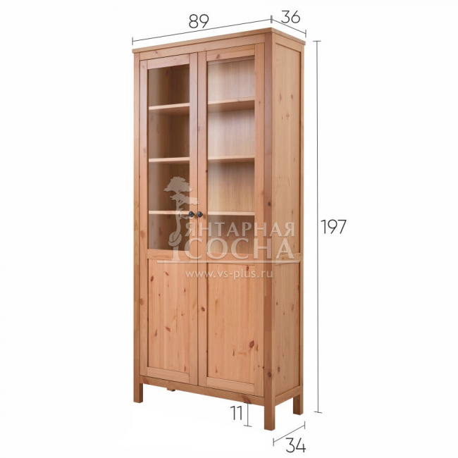 Шкаф для книг КЫМОР Стекло/Панель 90 Светло-коричневый Шкаф для книг КЫМОР Стекло/Панель 90 Светло-коричневый
