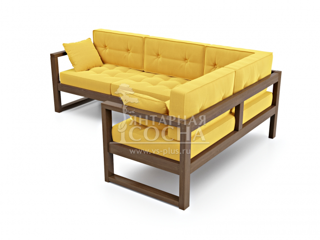 Диван Астер Угловой Velvet Орех Yellow Диван Астер Угловой Velvet Орех Yellow