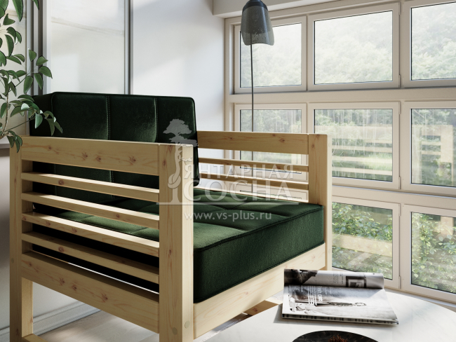 Кресло Сега Velvet Сосна Green Кресло Сега Velvet Сосна Green