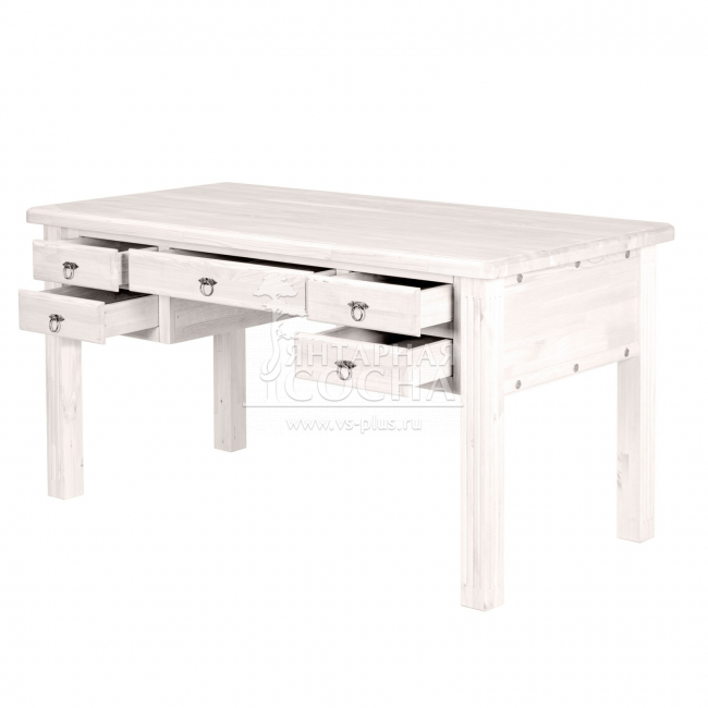 Стол письменный Викинг из массива сосны (белый воск) Стол письменный Викинг из массива сосны (белый воск)