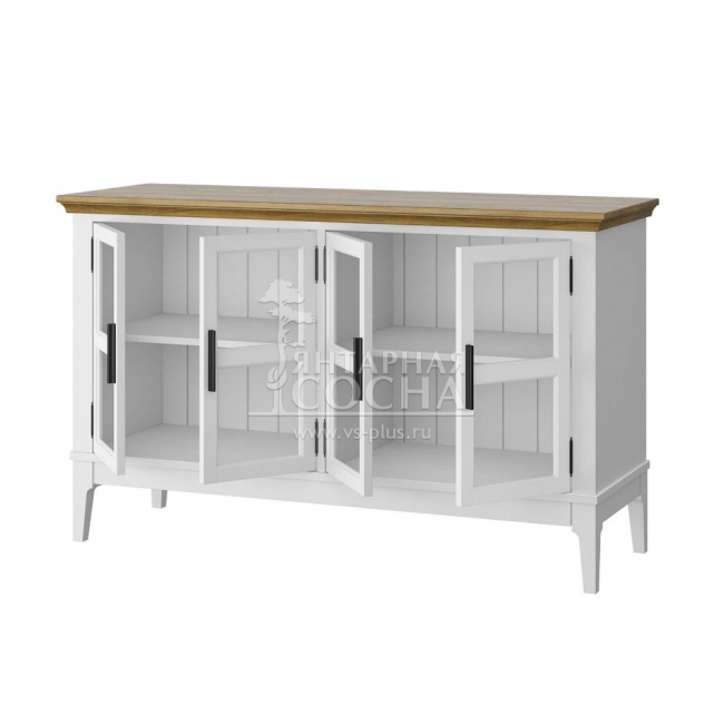 Тумба под ТВ со стеклянными дверями Квадро-С 40 Тумба под ТВ со стеклянными дверями Квадро-С 40