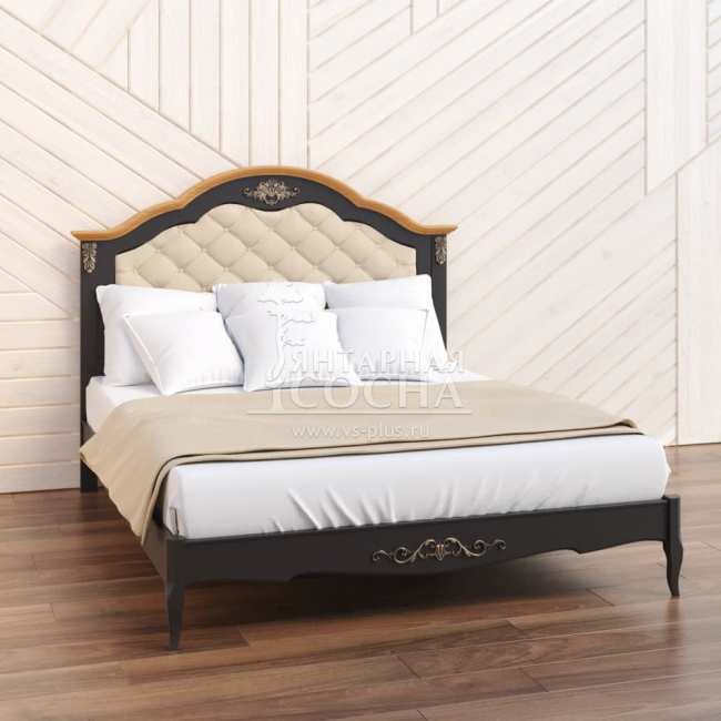 Кровать с мягким изголовьем 160*200 Прованс ясень Кровать с мягким изголовьем 160*200 Прованс ясень