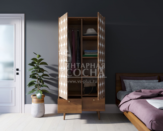 Шкаф двухстворчатый "Berber" принт 17 арт BB16/Print_17 Шкаф двухстворчатый "Berber" принт 17 арт BB16/Print_17