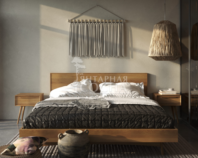 Кровать двуспальная в Скандинавском стиле "Bruni" 180х200 см арт BR-18 Кровать двуспальная в Скандинавском стиле "Bruni" 180х200 см арт BR-18