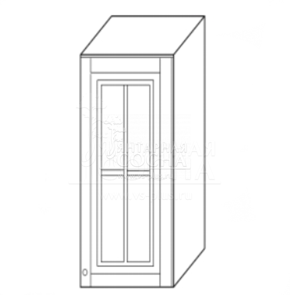 "Скайда-2" Шкаф 30 навесной (1 дверь, стекло)