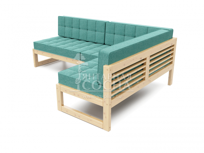 Диван Сега Угловой Textile Сосна Turquoise Диван Сега Угловой Textile Сосна Turquoise