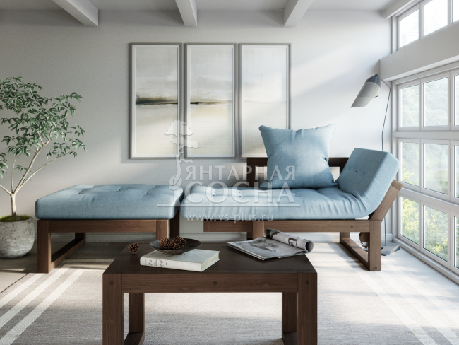 Кресло Амбер Textile Орех Blue Кресло Амбер Textile Орех Blue