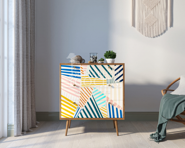 Комод "Berber" три ящика 42 принт арт BB40/Print_42 Комод "Berber" три ящика 42 принт арт BB40/Print_42