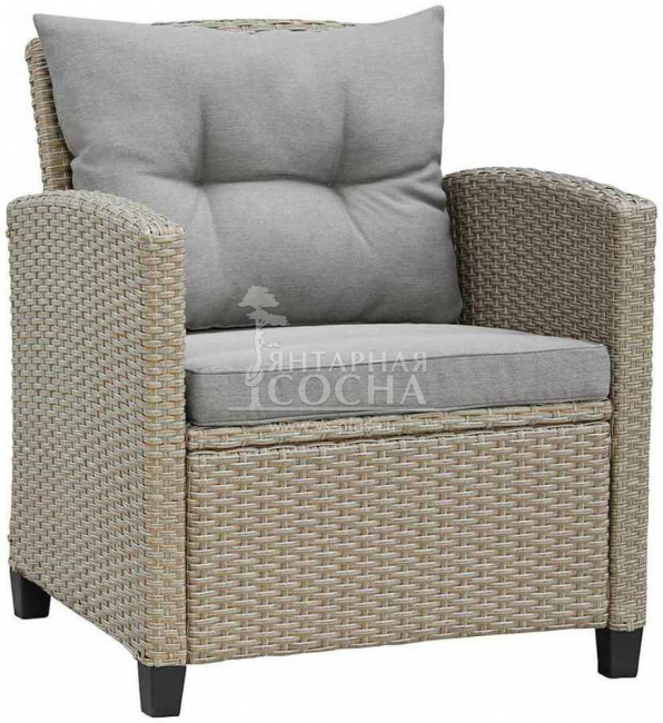 Плетеный комплект мебели с диваном AFM-804B Beige Плетеный комплект мебели с диваном AFM-804B Beige