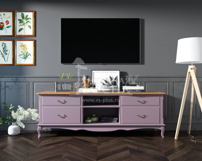 Комод Leontina Lavanda под TV удлиненный арт ST9328/2L Комод Leontina Lavanda под TV удлиненный арт ST9328/2L