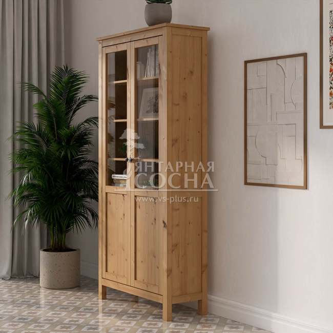 Шкаф для книг КЫМОР Стекло/Панель 90 Светло-коричневый Шкаф для книг КЫМОР Стекло/Панель 90 Светло-коричневый