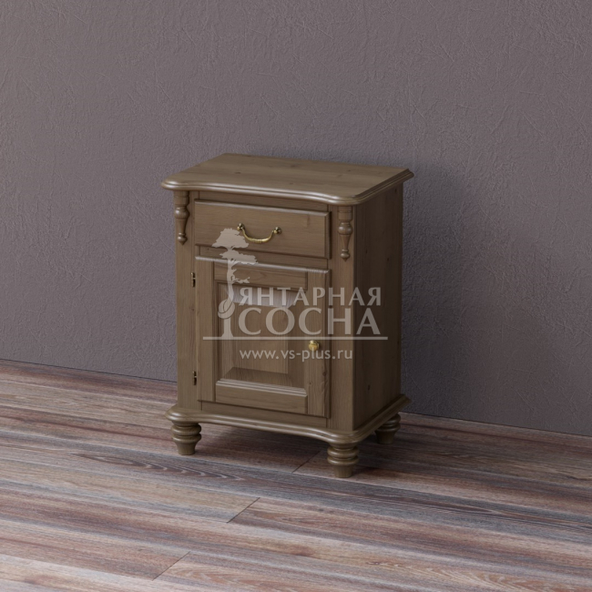 Прикроватная тумба "Скандия" (с дверью и ящиком), левое открывание Прикроватная тумба "Скандия" (с дверью и ящиком), левое открывание
