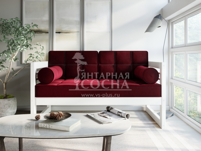 Диван Сега М Velvet Белая эмаль Vinous Диван Сега М Velvet Белая эмаль Vinous