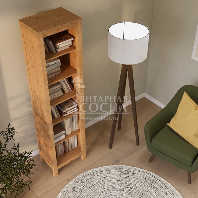 Стеллаж узкий открытый КЫМОР 49 Светло-коричневый Стеллаж узкий открытый КЫМОР 49 Светло-коричневый