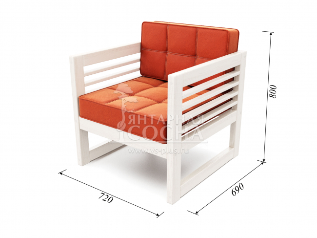 Кресло Сега Velvet Беленый Дуб Orange Кресло Сега Velvet Беленый Дуб Orange