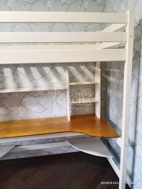 Кровать верхнеярусная с лестницей Классик №3 Кровать верхнеярусная с лестницей Классик №3