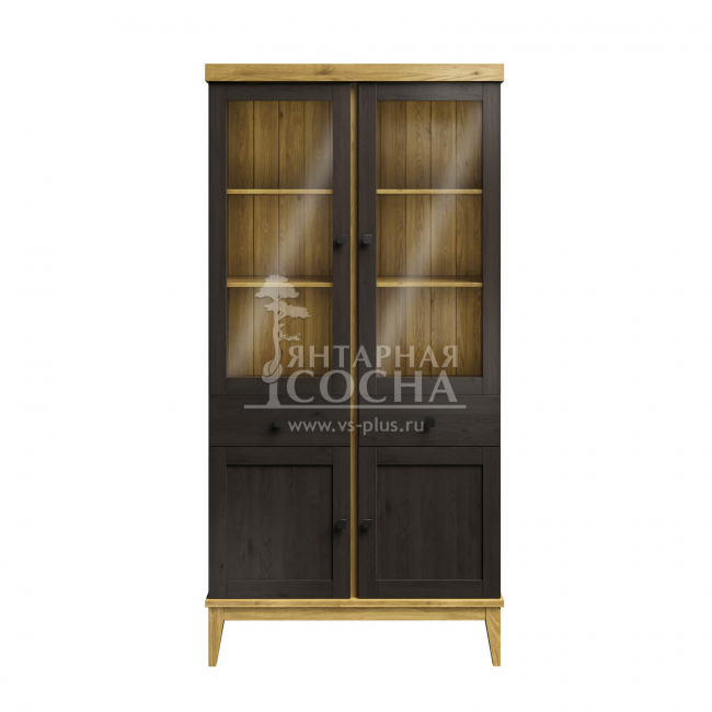 Шкаф для посуды Бон Вояж 222 (ФК) антик 24-колониал (2.4.2) Шкаф для посуды Бон Вояж 222 (ФК) антик 24-колониал (2.4.2)